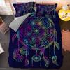Dreamcatcher Duvet Cover Set Psychedelic Bohemian 3D Print King Queen Polyester Comforter Cover for Kids Boys Girls Bedding Set