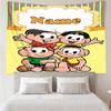 Custom Name Turma da Monica Print Tapestry, Backdrop, Easy Setup, Ideal for Bedroom, Office & Living Room, with Aesthetic Wall Hanging Decor.