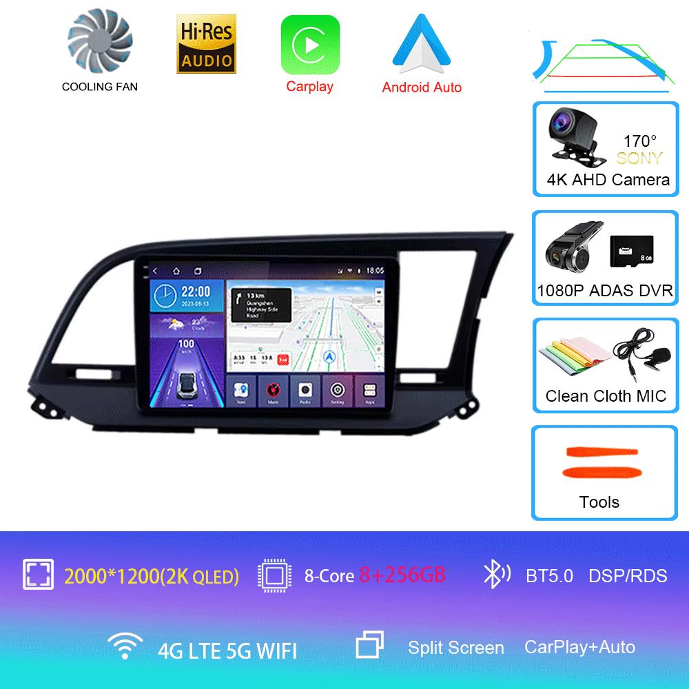 For Hyundai Elantra 6 2015 2016 2017 2018 Car Radio Android 14 Carplay GPS Navigaion Multimidia Video Player Stereo Head Unit 4G