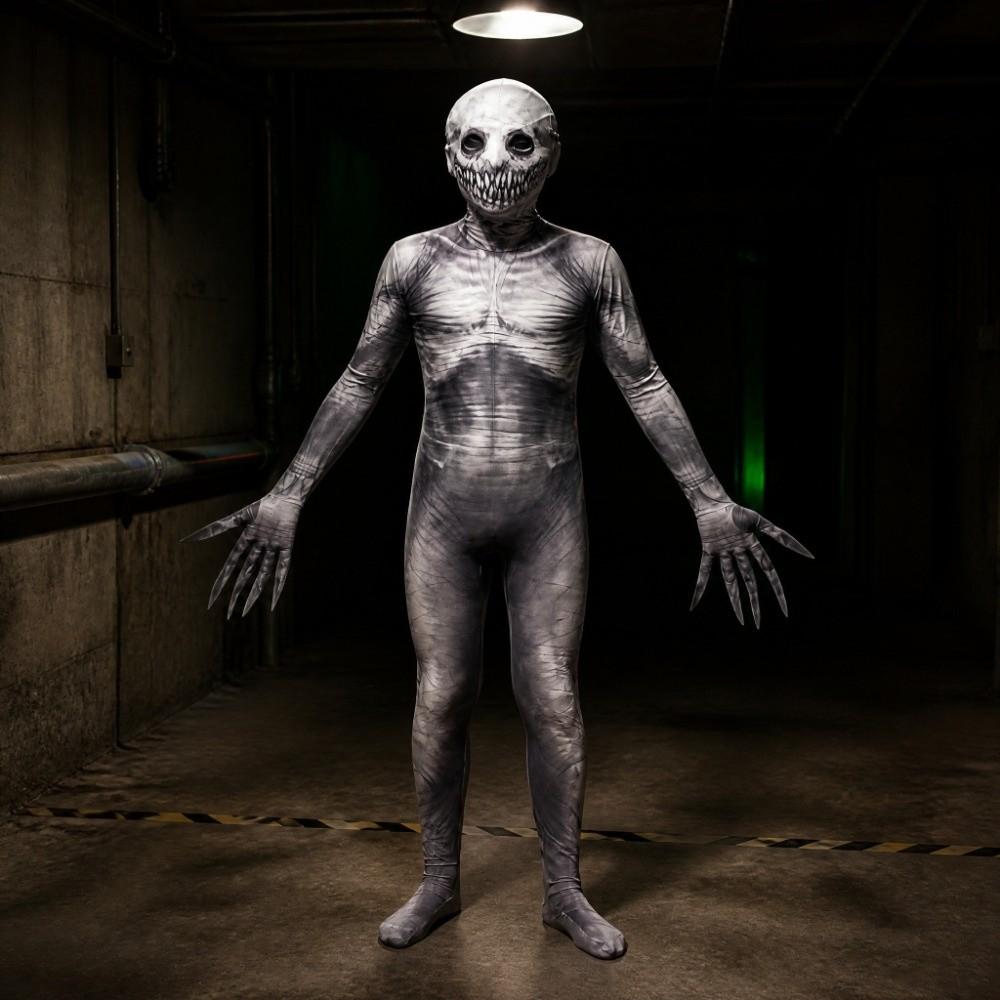Elastic Halloween Cosplay Costume Polyester Skull Bodysuits Cosplay Clothing Props  Party