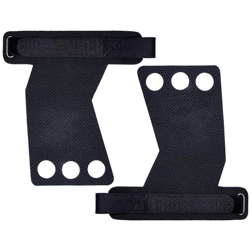 Bodybuilding Workout Weightlifting Cross Training Grips Black Hand Grips