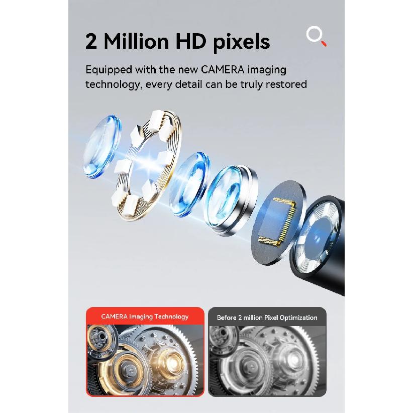 4.3-inch Bi-Directional Borescope, 8.0mm Camera, HD 1080P with LED Illumination for Automotive Repair, Plumbing Inspection