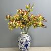 Real Touch Artificial Silk Cymbidium Branch Handmade Artificial Orchid Flower  Home Decoration