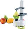 Electric Potato Peeler Automatic Rotating Peeler for Potatoes, Apples, Fruits, and Vegetables Stainless Steel Kitchen Peeling Tool (White, 1 Piece)