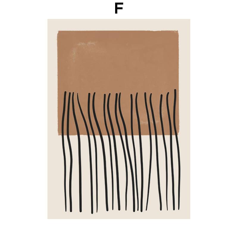 Абстракция Матисс Солнце Линии Геометрия Настенная живопись Холст Картина Бохо Бежевый Плакаты Печать Картины Декор интерьера гостиной