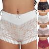 Женские трусы с кружевной цветочной вышивкой и средней талией, тонкие прозрачные однотонные мягкие дышащие женские трусы, трусы