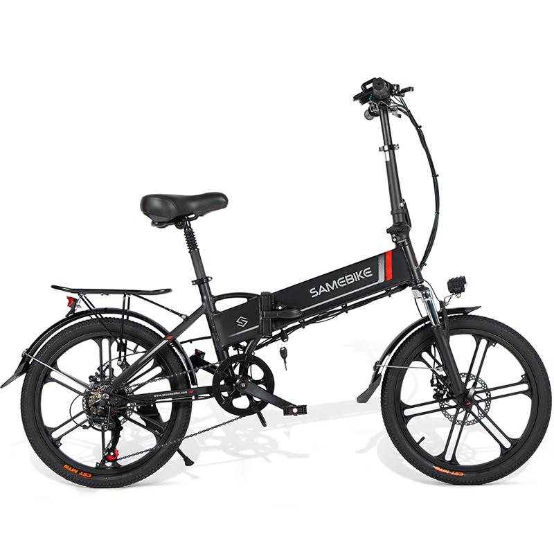 Складной электрический велосипед SAMEBIKE 20LVXD30-II 250 Вт 48 В 10,4 Ач Литиевая батарея 20-дюймовые колеса Городской электровелосипед для поездок на работу