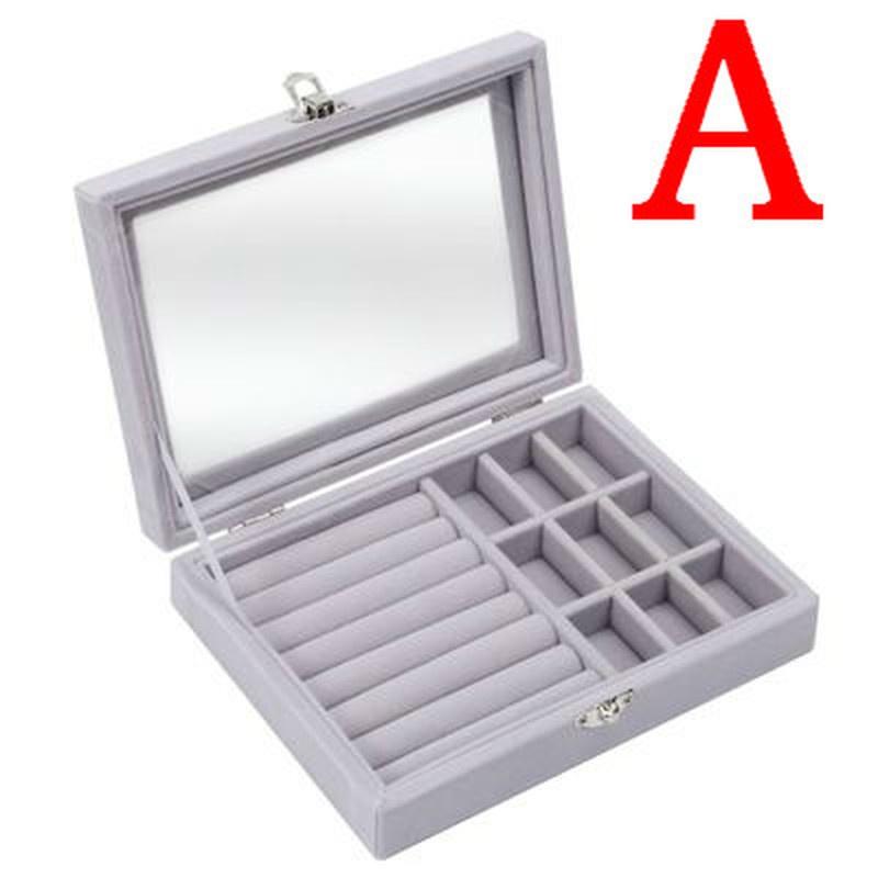 Модный портативный бархатный ювелирный дисплей для колец и ювелирных изделий, органайзер, поднос, держатель, кейс для хранения ювелирных изделий, витрина