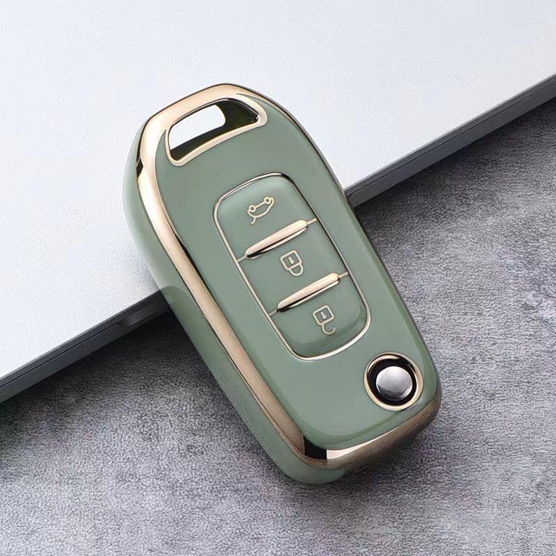 Для Renault Kwid 2023 Kadjar Captur Megane Sandero Stepway Logan Clio 5 2022 Arkana 2020 2021 ТПУ автомобильный откидной чехол для ключей чехол в виде ракушки
