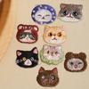 1PC Fabric Patch Decorative Cartoon Cat Stereoscopic Cloth Applique Handmade Embroidery Sewing Fashion Accessories