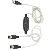 Plug and Play 16 Channels PC to Synthesizer 2 in 1 MIDI Cord Adapter  for Music Studio