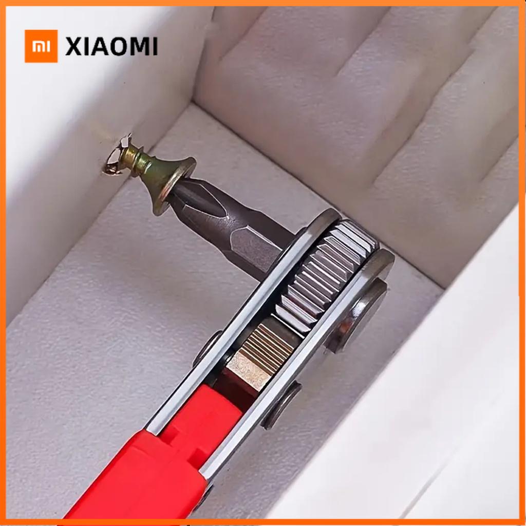 Xiaomi Мини-набор отверток с 36 зубьями, 1/4-дюймовая угловая трещотка с крестовыми, шлицевыми, Torx, магнитными битами для ремонта в ограниченном пространстве