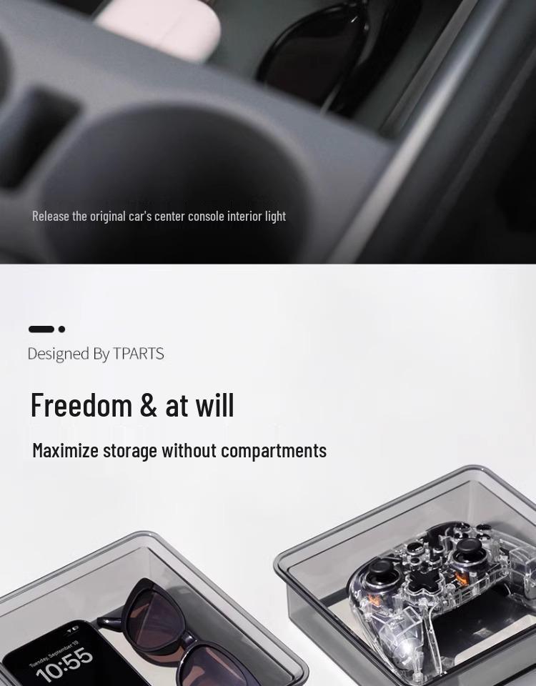 Органайзер для центральной консоли и ящик для хранения подлокотника Tesla Model Y - Улучшение