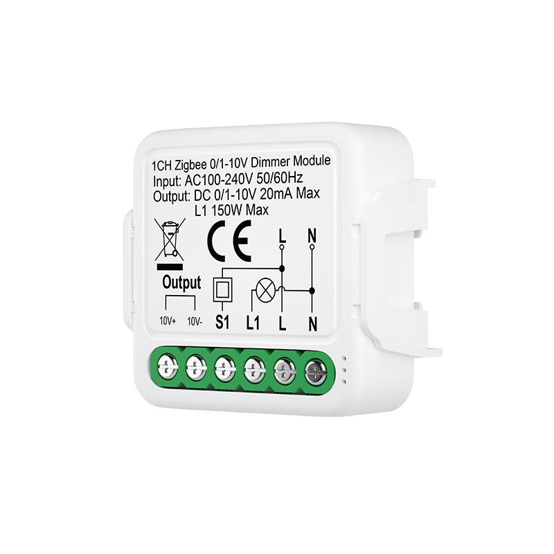 Умный модуль выключателя-диммера Zigbee 0-10 В с диммируемыми настенными выключателями