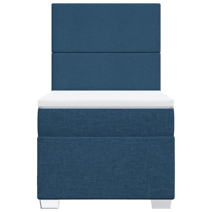 Maison Exclusive - Sommier à lattes de lit avec matelas Bleu 90x190 cm Tissu