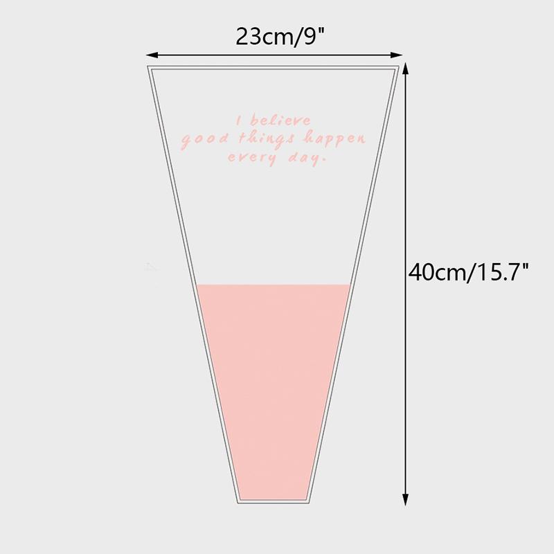 10 шт., упаковочная сумка для цветов с одними розовыми рукавами, упаковочные пакеты для букетов, прозрачные целлофановые обертки с цветами на День святого Валентина