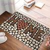 3D Home Cobblestone Welcome Home Pattern Entrance Door Mat Bathroom Living Room Balcony Carpet Non-Slip Kitchen Hallway Area Rug