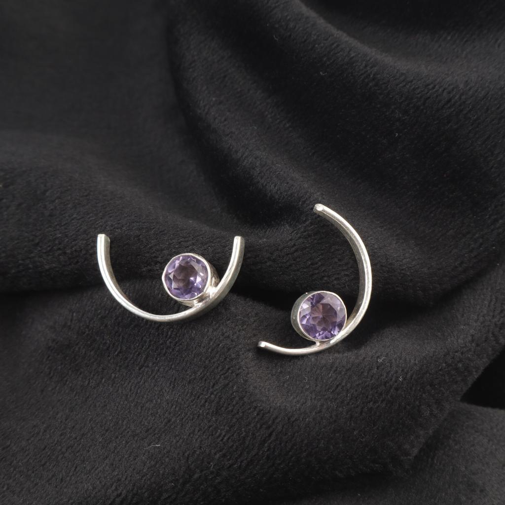 Иолит Драгоценный камень 925 Серебро Помолвка Бабочка Пусеты Подарок Дочери Бохо Серьги EE-145-5