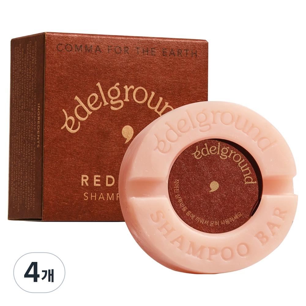 Edelground Red Salt Shampoo Bar 4 pcs 100g
