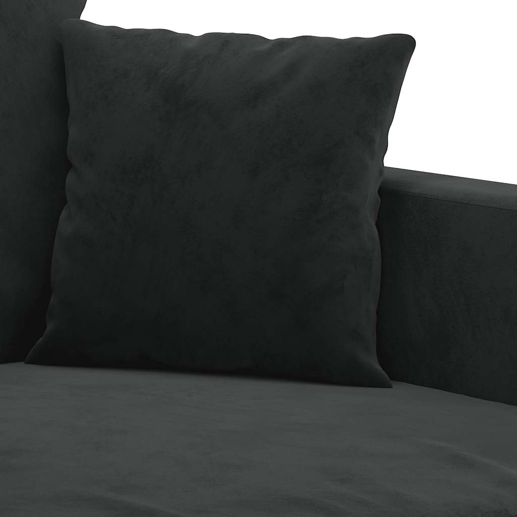 Vidaxl Sofa 2-Osobowa, Czarna, 140 Cm, Tapicerowana Aksamitem