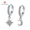 Star And Moon Ear Buckle Sweet Asymmetric Earrings Jewelry Wedding Party Wholesale Gift
