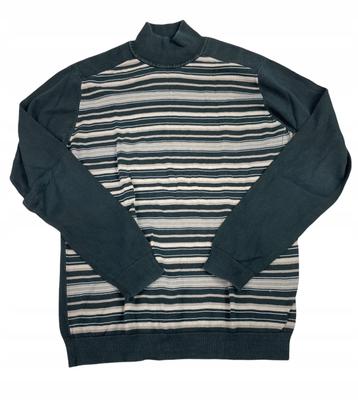 Темно-зеленый мужской свитер в полоску Claiborne M - Б/у