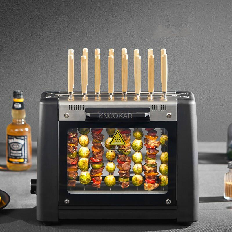 Бытовая электрическая духовка, бездымная, с антипригарным покрытием, электрическая форма для выпечки, шампуры для гриля, бытовой гриль для барбекю 220 В.