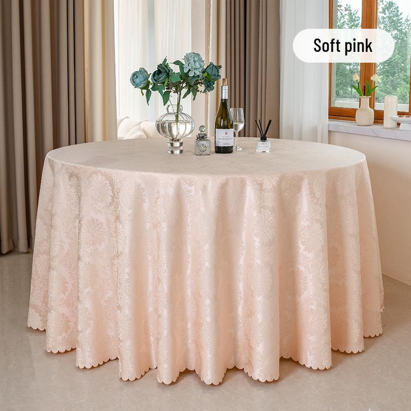 Thick Jacquard Wellington Tablecloth & Table Runner Set for Hotel, Restaurant, or Banquet