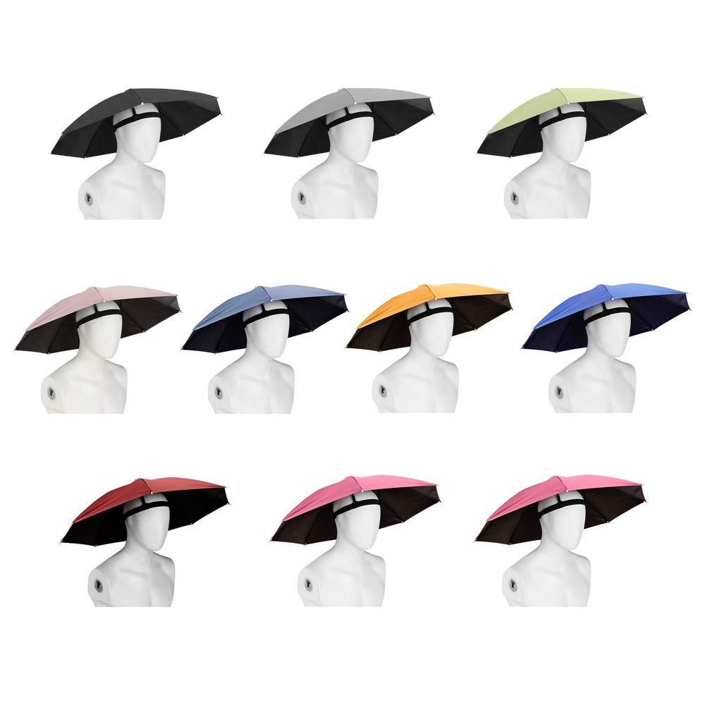 Windproof Head Umbrella Hat Elastic Band Umbrella Portable Rain Gear