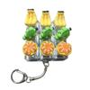 Cute Design Fruit Decompression Button Toy Transparent Dual-Tone Keyboard Keychain  Hanging Charm