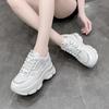 Platform dad shoes women's 2025 new spring and autumn heightening lace-up casual shoes women's Korean version fashion sports little white shoes tide