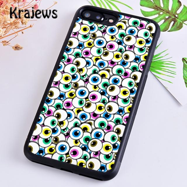 Чехол для телефона Krajews сумасшедший узор глазного яблока для iPhone 14 5 6s 7 8 plus X XR XS 11 12 13 pro max Samsung Galaxy S21 S22 ultra