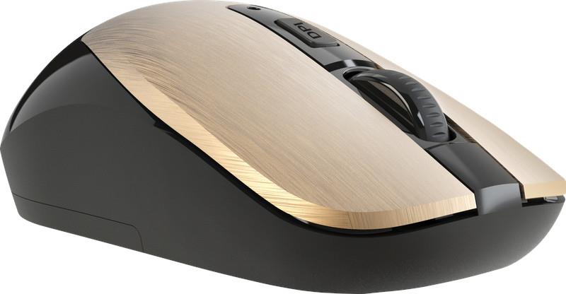 Defender WAVE -995 wireless mouse, optical, non-click, silent, 1600dpi, gold