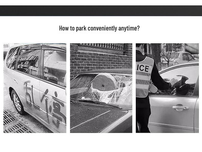 Роскошная временная парковочная табличка с алюминиевой пластиной для номера телефона для салона автомобиля