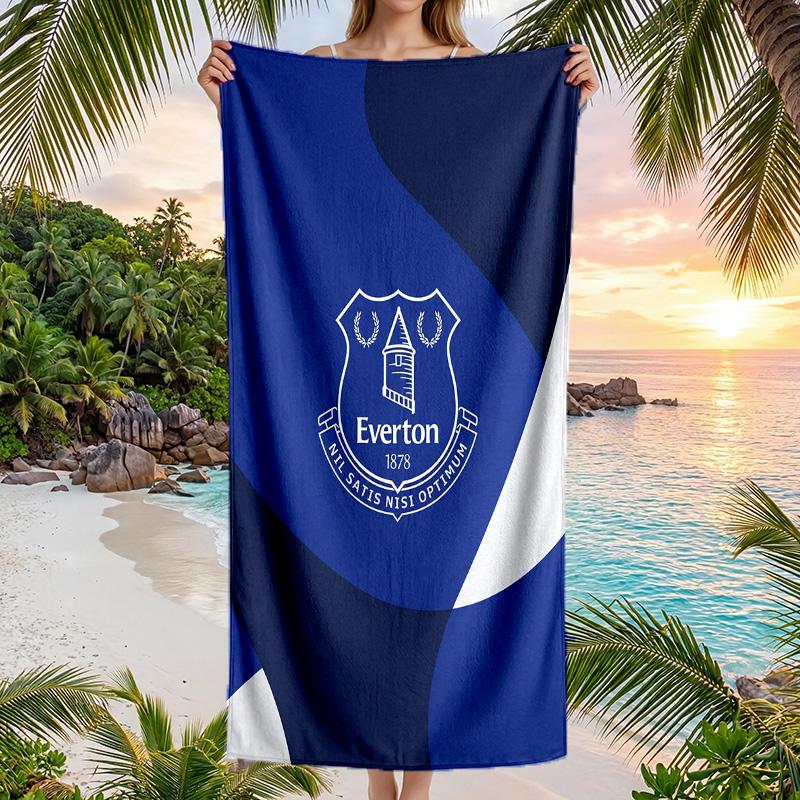 Everton Football Beach Towel Soft Microfiber Summer Towel Quick Dry Absorbent Towel for Beach Swimming Pool Travel