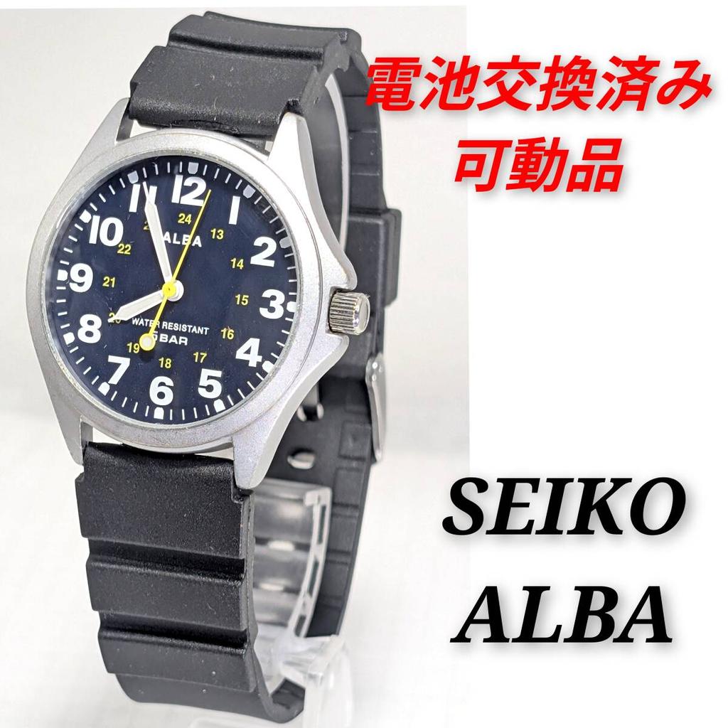 SEIKO ALBA Мужские часы с батарейкой и ремешком, Заменены, Состояние, S-90