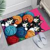 Soft Polyester Yarn Kitten Print Area Rug – Non-Slip, Vibrant Cat  Yarn Design, Perfect for Bedroom  Living Room Decor