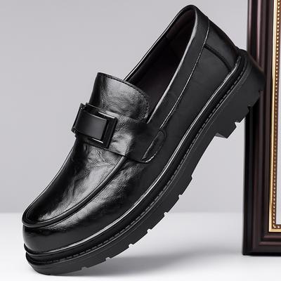 Осенние популярные мужские кожаные туфли дышащие business casual на толстой подошве официальные мужские туфли удобный чехол для ноги офисные модные туфли
