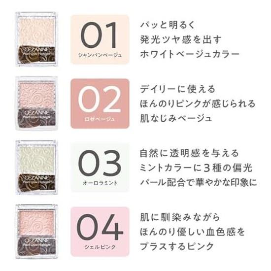 Хайлайтер Cezanne Pearl Glow 01 Шампанское Бежевый Одиночный 2,4 г