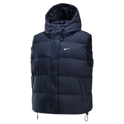 Спортивная одежда Metrotherma-Fit Puffer Logo Hooded Warm Comfortable No Sleeveless Down Jacket Women жилет Black White FZ5933-010