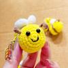 Cartoon Bee Keyring Soft Plush Mobile Phone Charm Gift For Kids