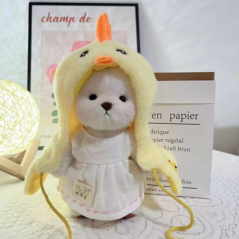 Customizable Cartoon Style Plush Toys Factory 20CM Stuffed Animals with Clothes Kids' Doll Accessories