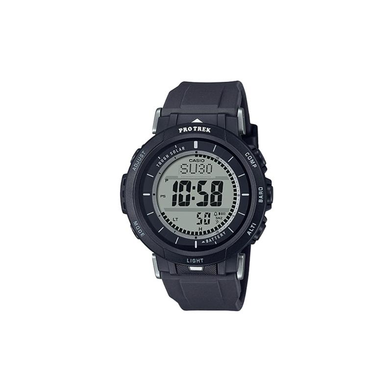 Casio CASIOPRO Серия TREK-Серия PRG Наручные часы для активного отдыха Солнечные Солнечные Кварцевый механизм Ремешок-лента Японские и корейские часы Мужские часы Черный циферблат PRG-30-1