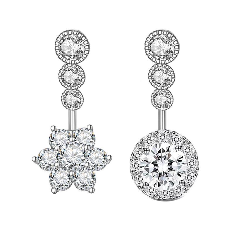 Кольца для пупка из циркония для женщин и девочек, сексуальное кольцо в виде цветка для пупка, пирсинг, ювелирные изделия, аксессуары, подарки