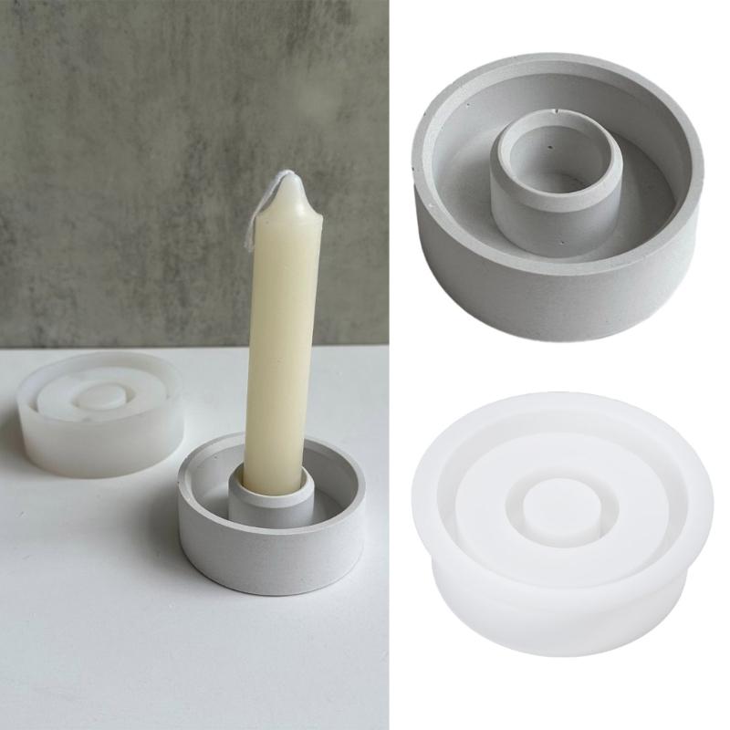 Литье из смолы, силиконовая форма для подсвечника, маленькая круглая форма, подходящая для эпоксидного подсвечника, семейного декора стола