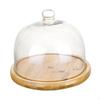 Бамбуковая подставка для торта с купольной тарелкой, поднос для сервировки десерта для магазина