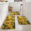 1Pcs Summer Sunflower Pattern Floor Mat Modern Kitchen Polyester Rug Non-Slip Colorful Indoor Carpet, For Home Bathroom Bedroom Living Room Decor