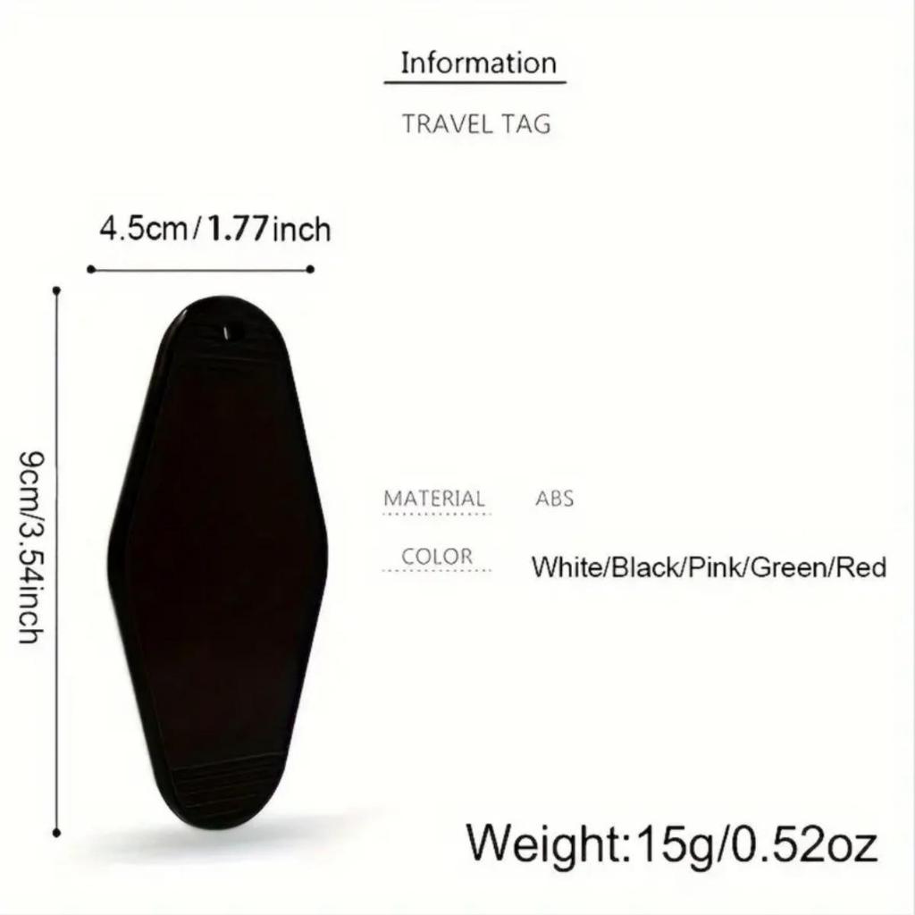 Vintage Acrylic Motel Room Keychain: Retro & Durable Design