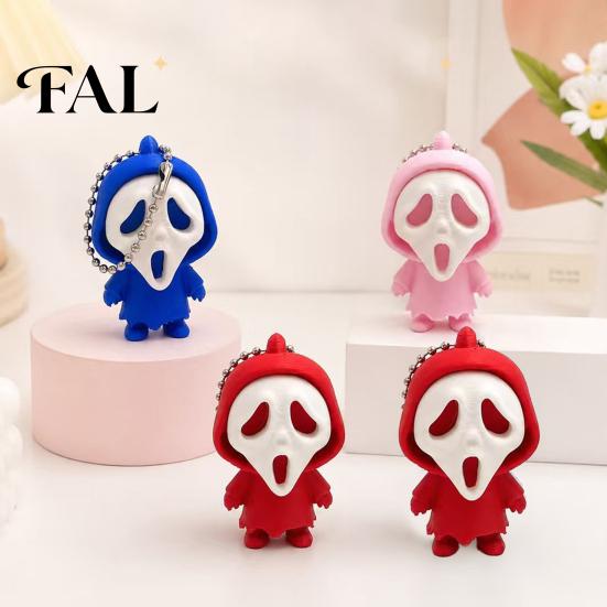 Mini Skeleton Pendant Screaming Keychain Pendant, 3D Printed Halloween Hanging Decor, Backpack Schoolbag Purse Bag Charm Accessories Decor