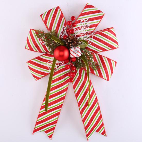 Yousheng Christmas Tree Pendant Bow Large Champagne Christmas Wreath Bow Stunning Gift Bow Knot Wedding Mother Day Decoration